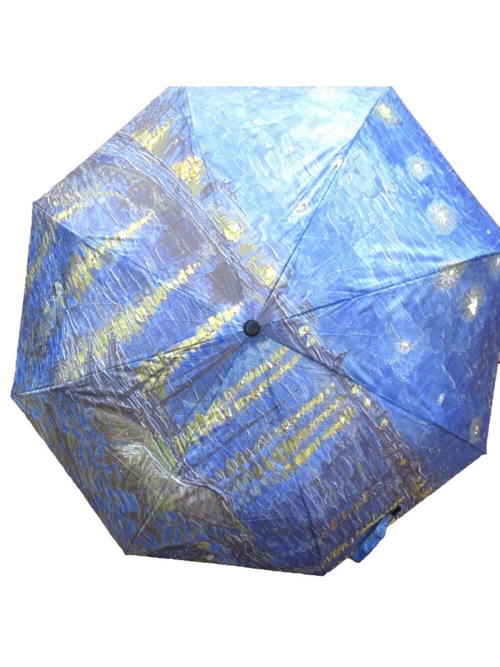Starry Night Over The Rhone Classic Art Print Compact Travel Umbrella NWT
